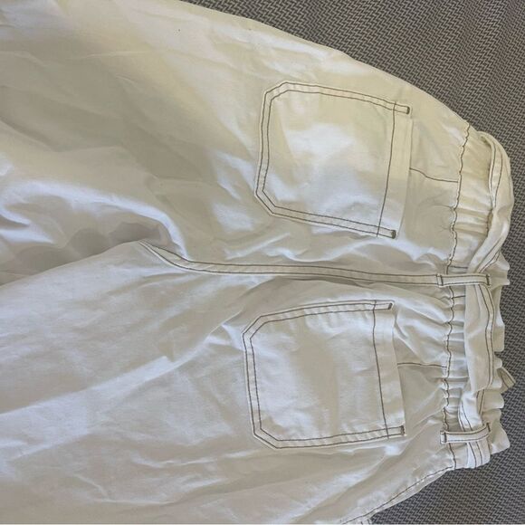 Trouser Jeans ecru with tan contrast stitching - Picture 3 of 3